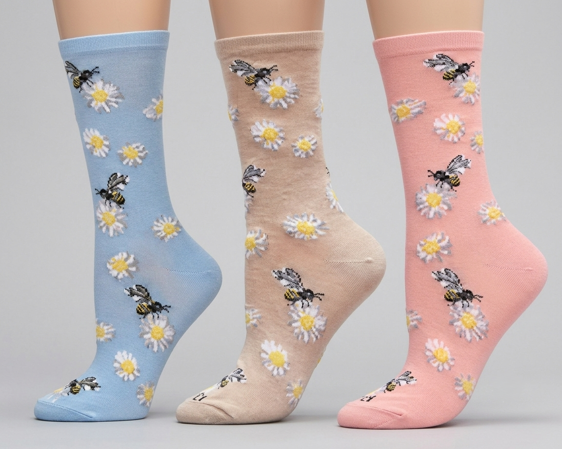 Daisy Bees Bamboo Crew
