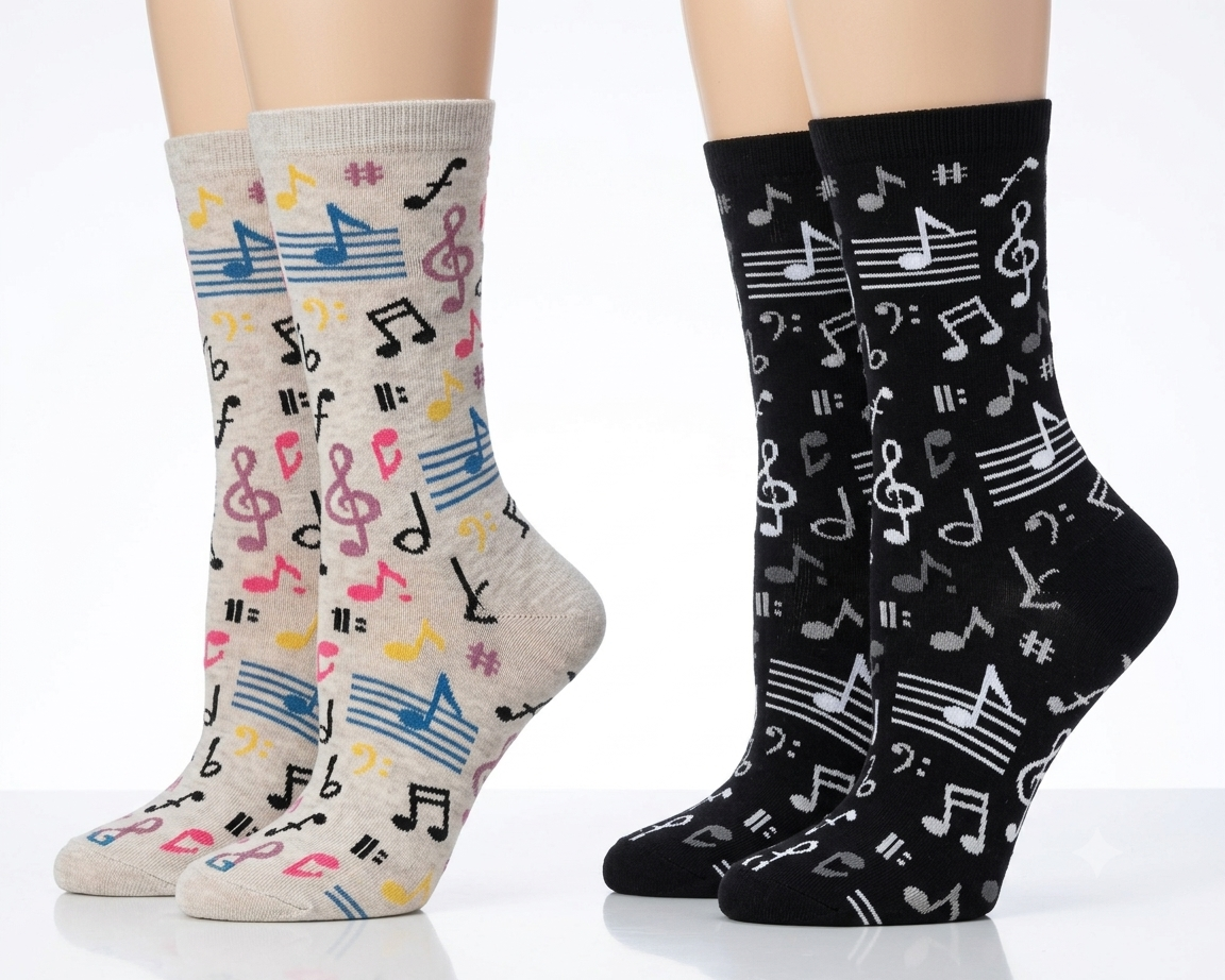 Musical Notes Bamboo Crew